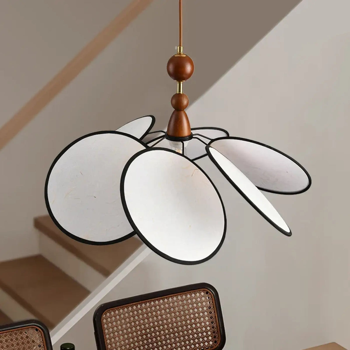 Suspension en tissu style scandinave, trois teintes de lumière