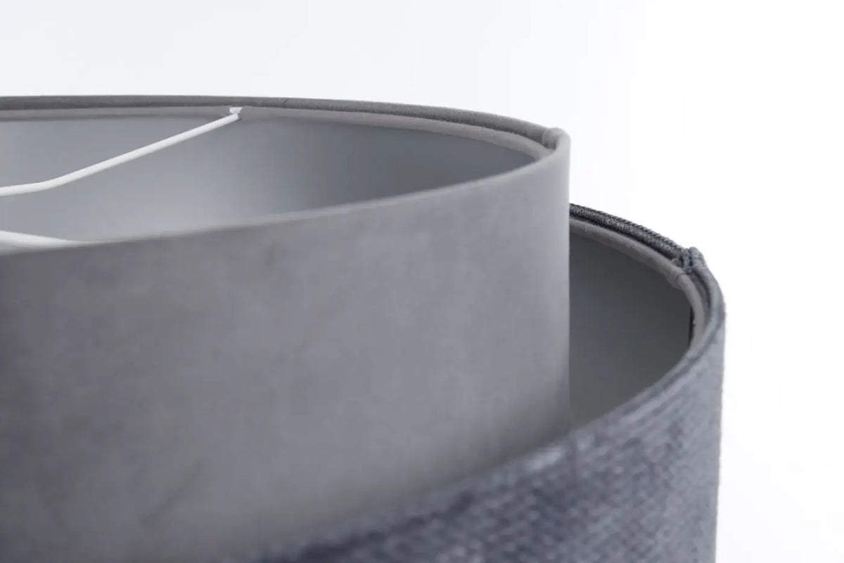Suspension en tissu graphite et argent, style contemporain