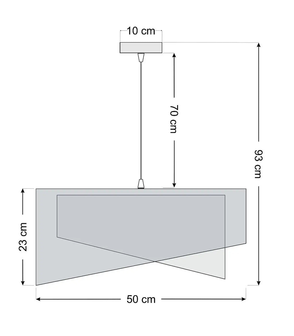 Suspension en tissu gris et beige effet velours, intérieur argenté