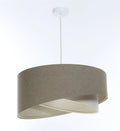 Suspension en tissu gris marron et crème, jeu de volumes, S à XL