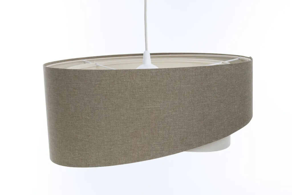 Suspension en tissu gris marron et crème, jeu de volumes, S à XL