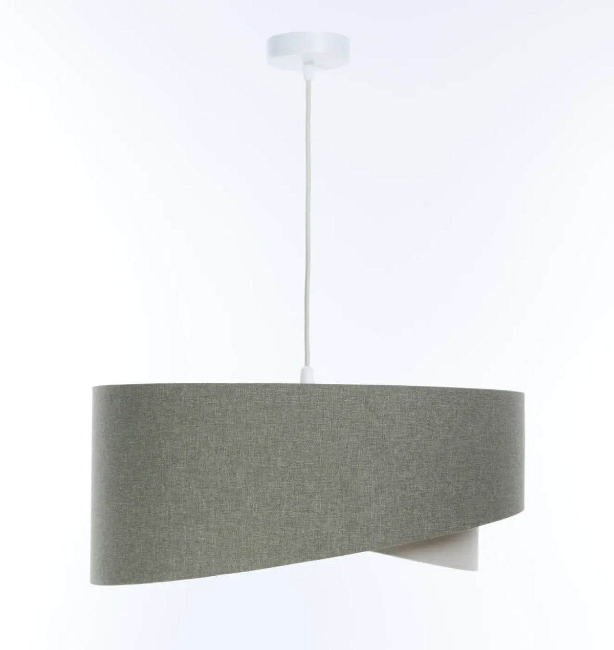 Suspension moderne en tissu gris vert et crème, tailles S à XL