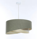 Suspension moderne en tissu gris vert et crème, tailles S à XL