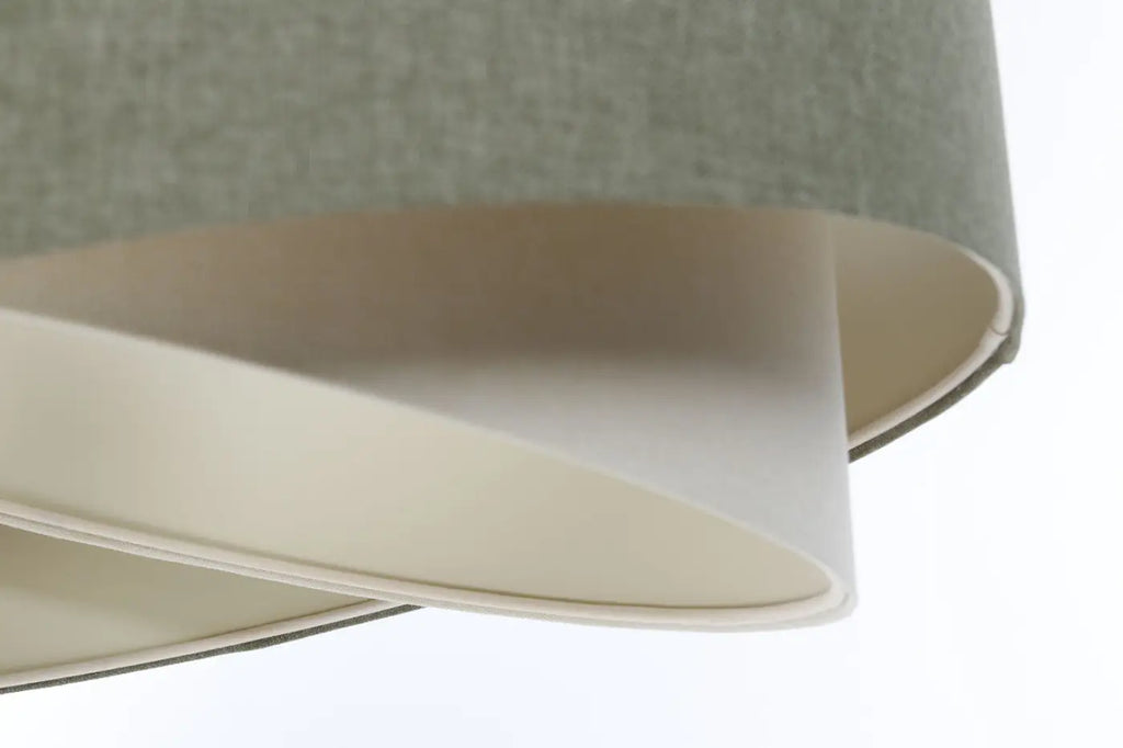 Suspension moderne en tissu gris vert et crème, tailles S à XL