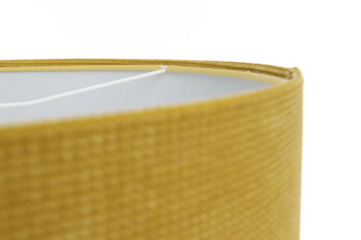 Suspension en tissu jaune, abat-jour coloré et moderne