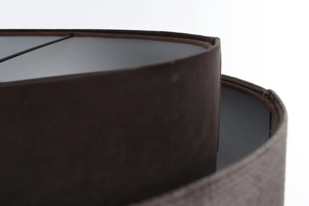 Suspension en tissu marron et argent, chaude et moderne