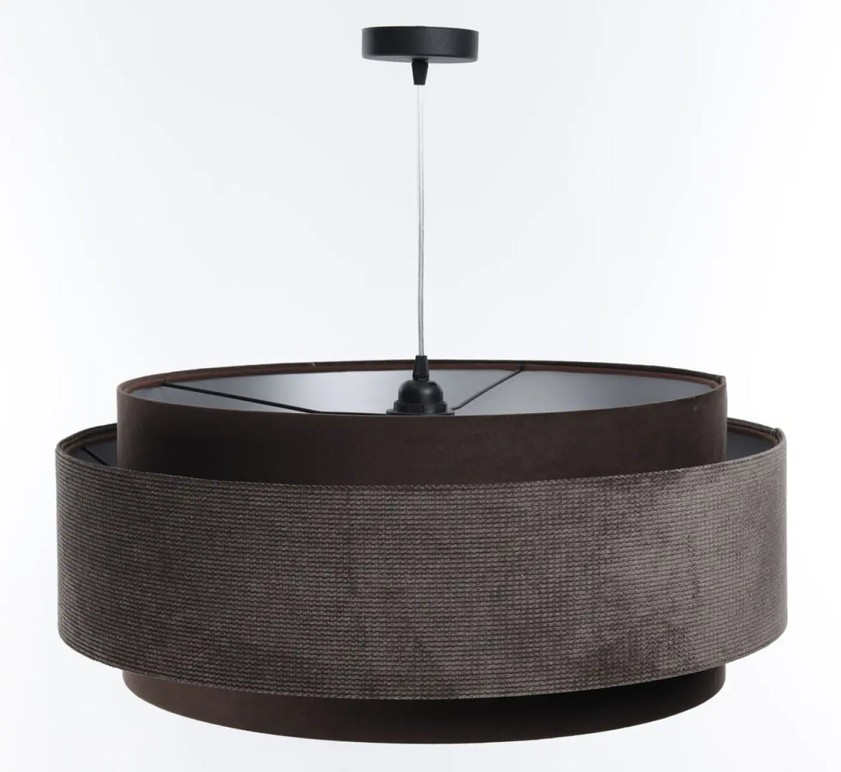 Suspension en tissu marron et argent, chaude et moderne