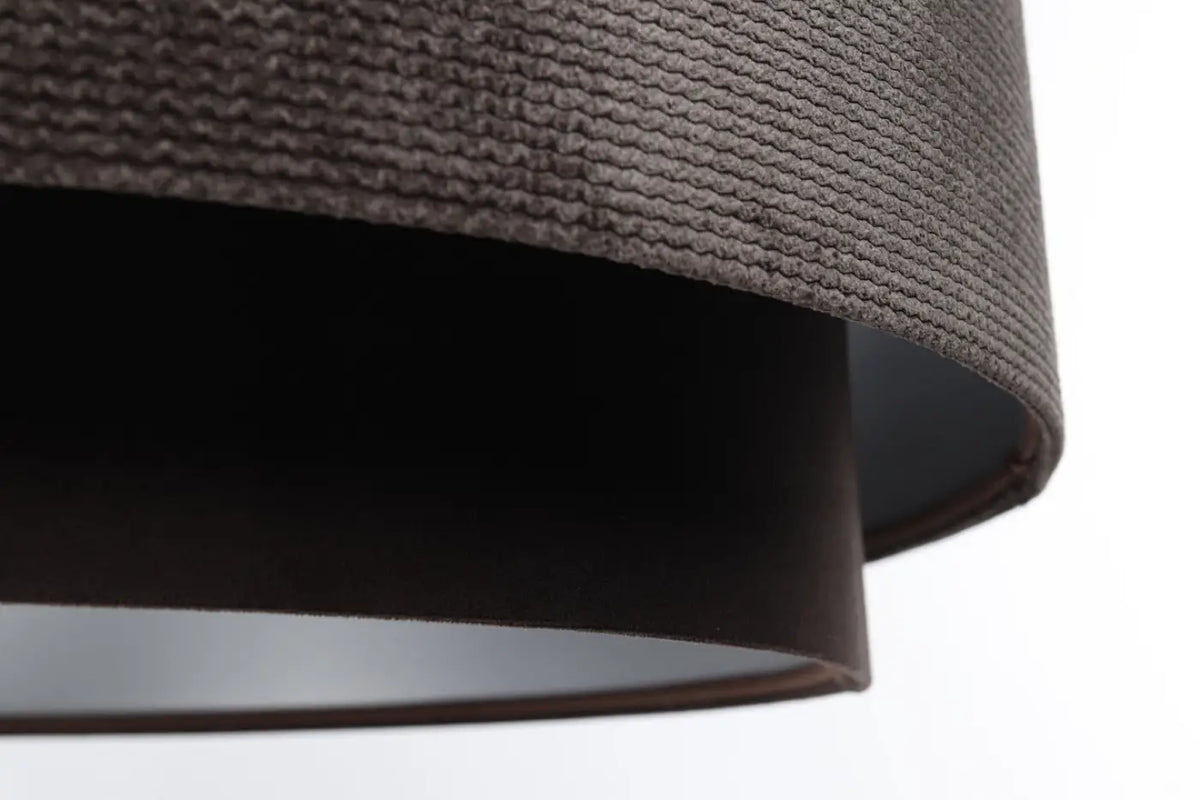 Suspension en tissu marron et argent, chaude et moderne