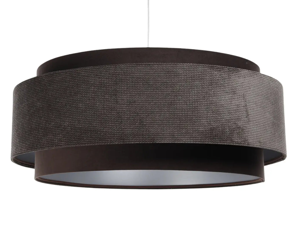 Suspension en tissu marron et argent, chaude et moderne