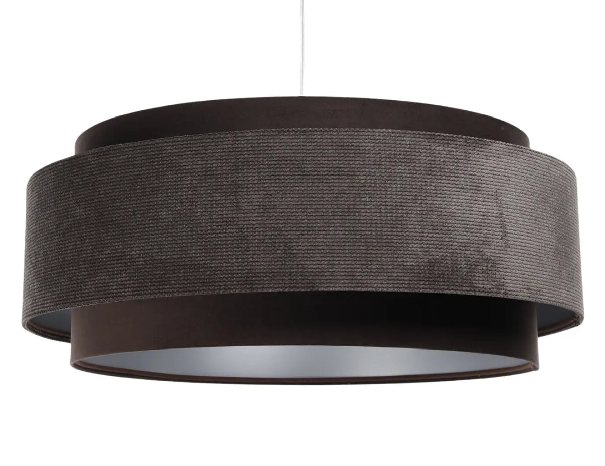 Suspension en tissu marron et argent, chaude et moderne