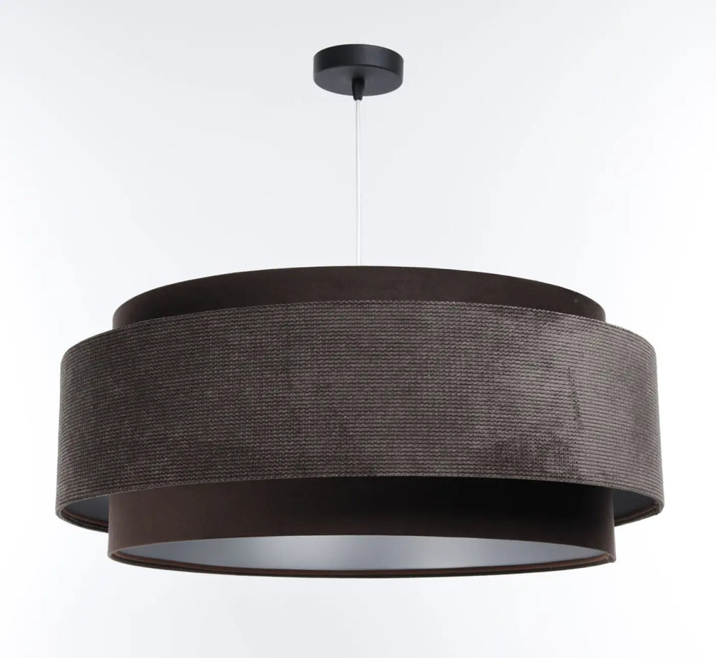 Suspension en tissu marron et argent, chaude et moderne