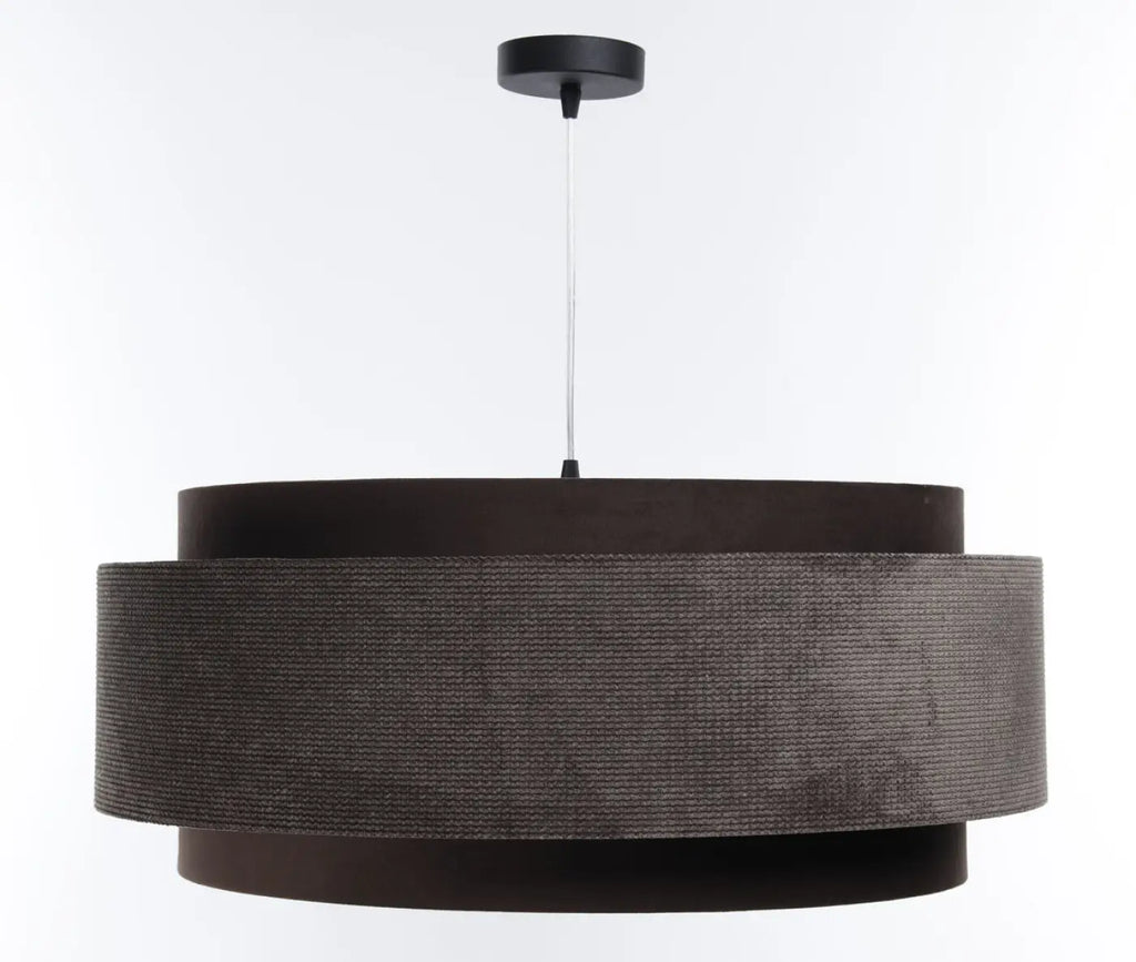 Suspension en tissu marron et argent, chaude et moderne