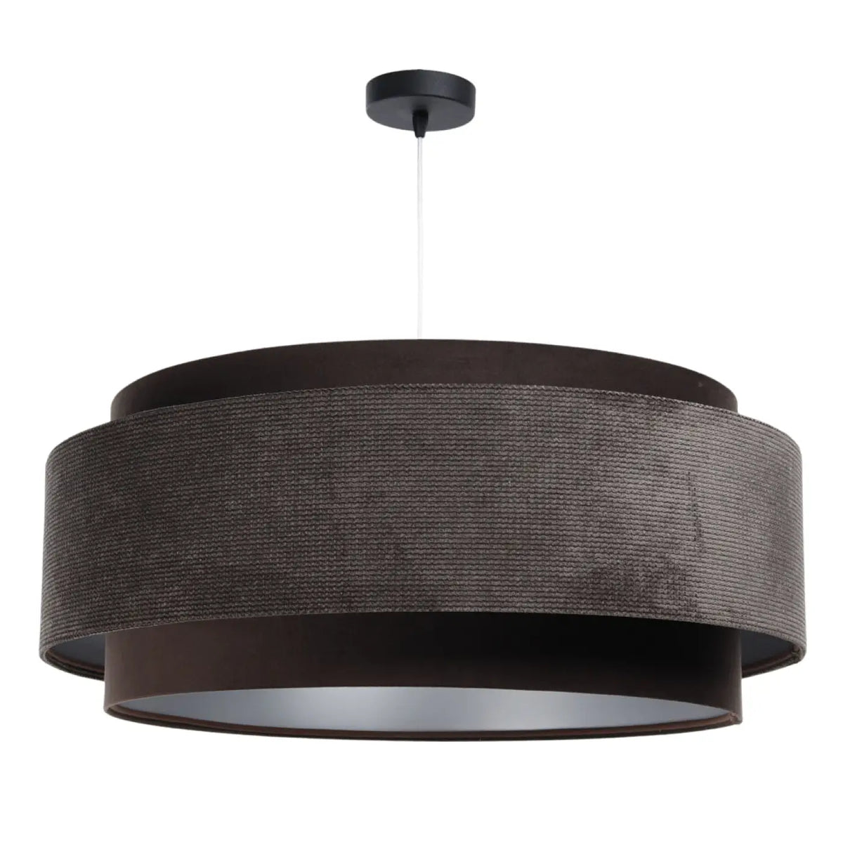 Suspension en tissu marron et argent, chaude et moderne