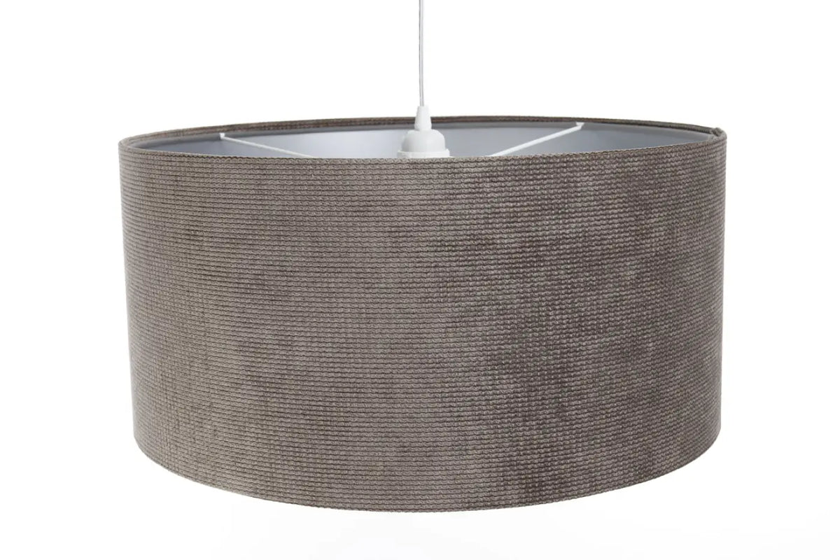 Suspension en tissu marron aux finitions argentées