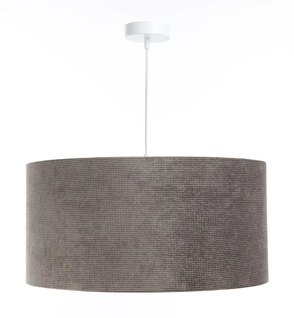 Suspension en tissu marron aux finitions argentées