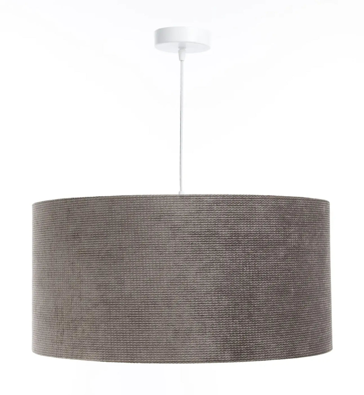 Suspension en tissu marron aux finitions argentées