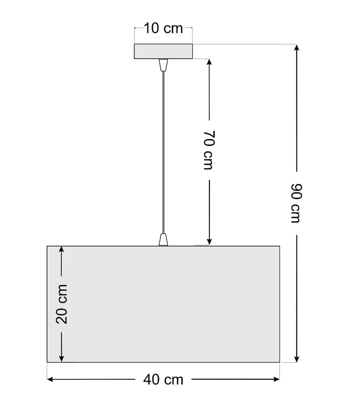 Suspension en tissu marron aux finitions argentées