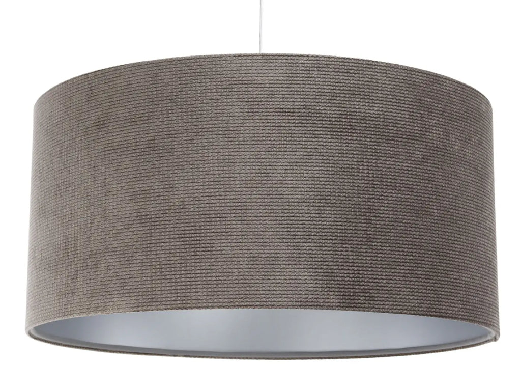 Suspension en tissu marron aux finitions argentées