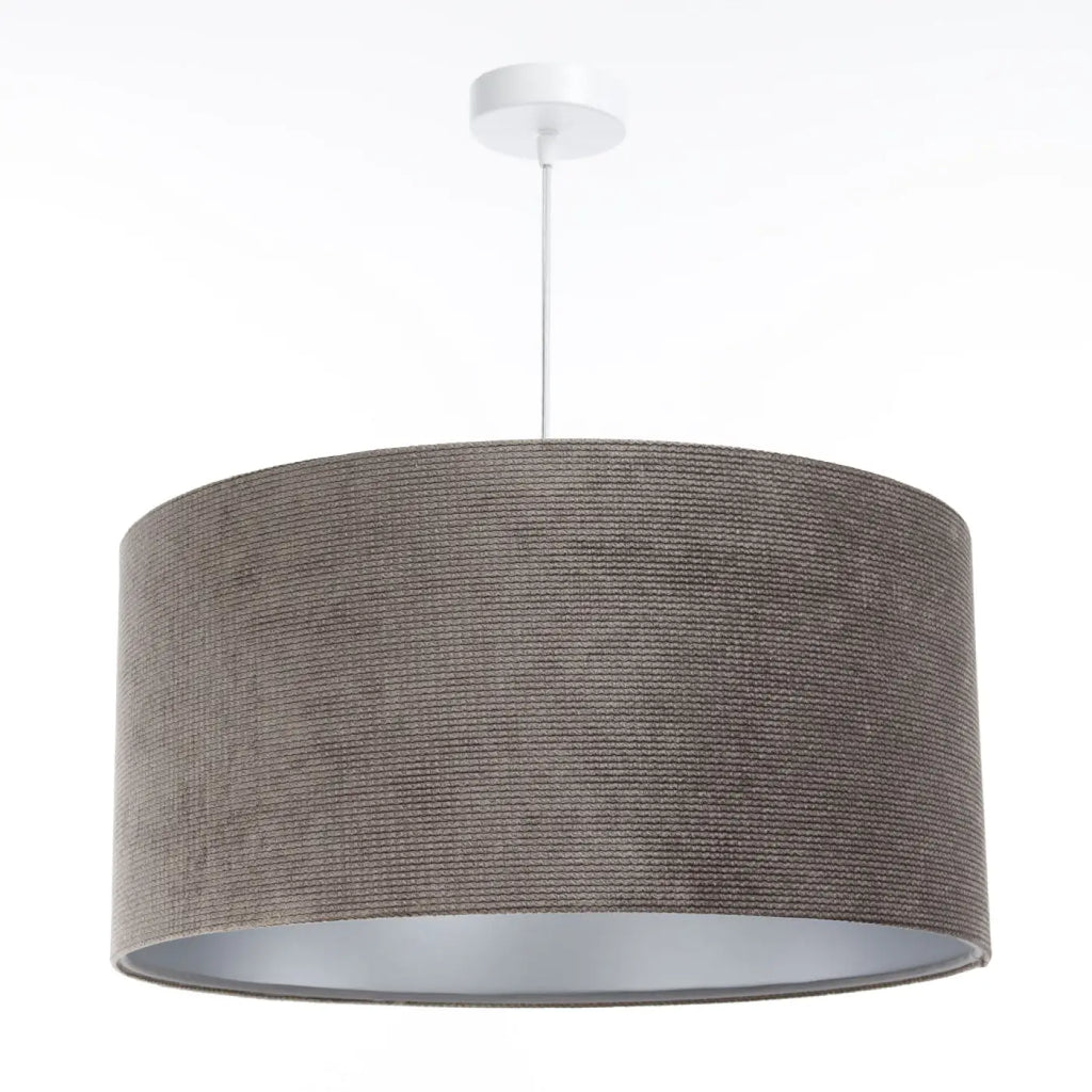 Suspension en tissu marron aux finitions argentées