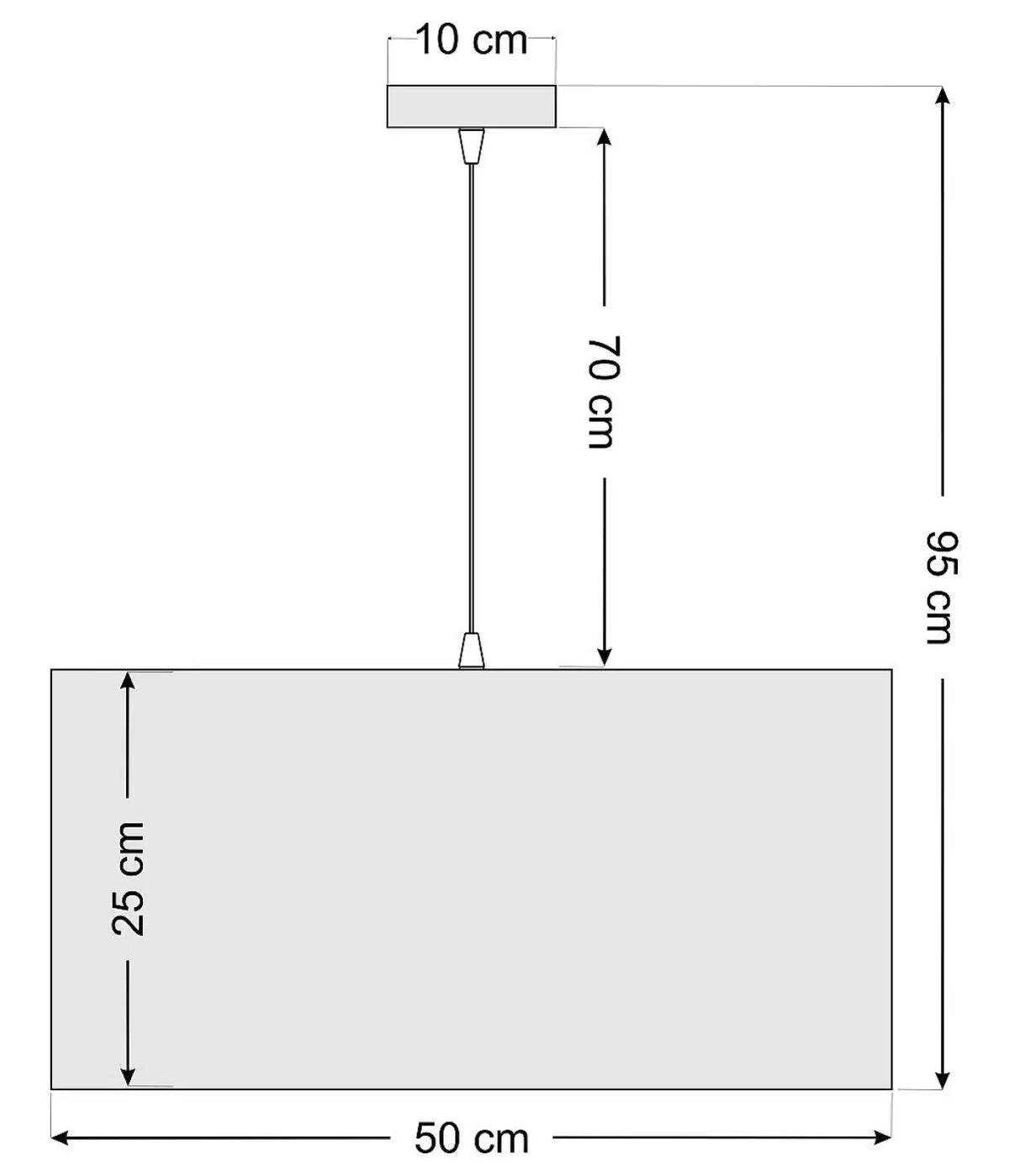 Suspension en tissu marron aux finitions argentées
