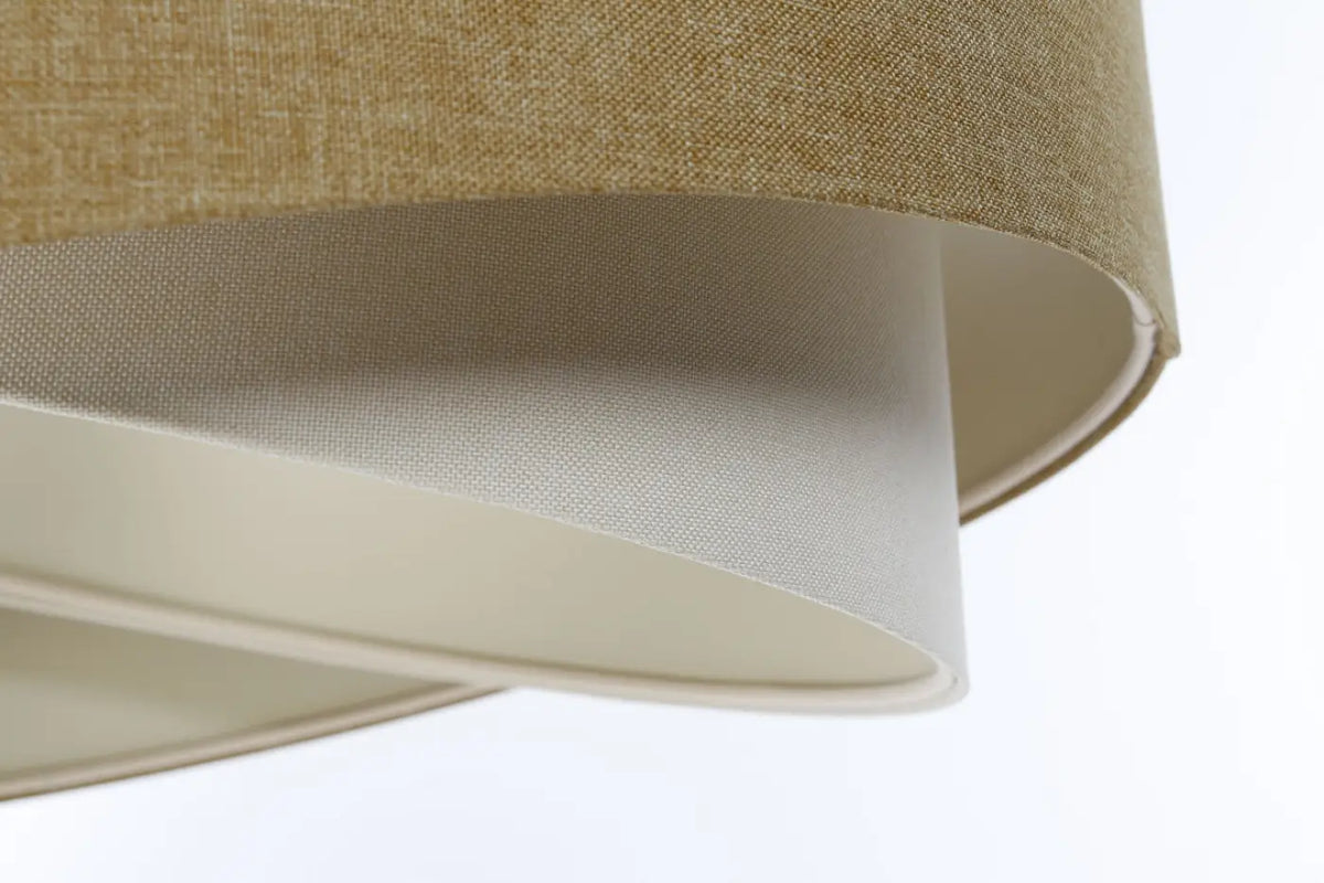 Suspension en tissu moutarde et crème, tailles S, M, L ou XL