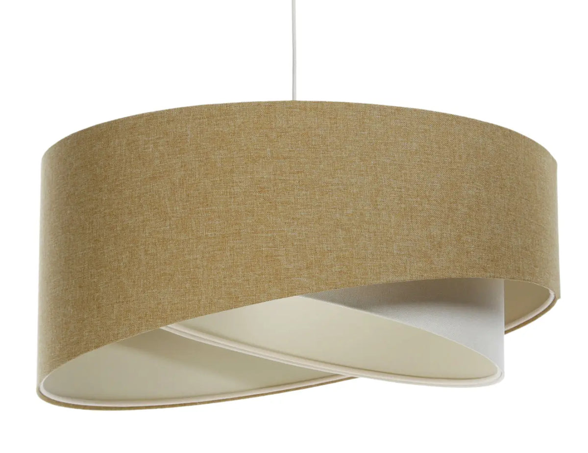 Suspension en tissu moutarde et crème, tailles S, M, L ou XL
