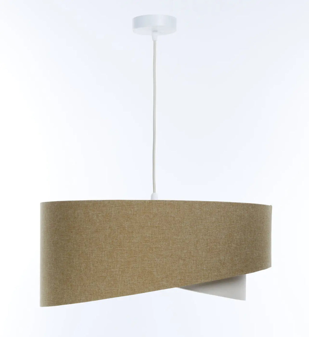 Suspension en tissu moutarde et crème, tailles S, M, L ou XL