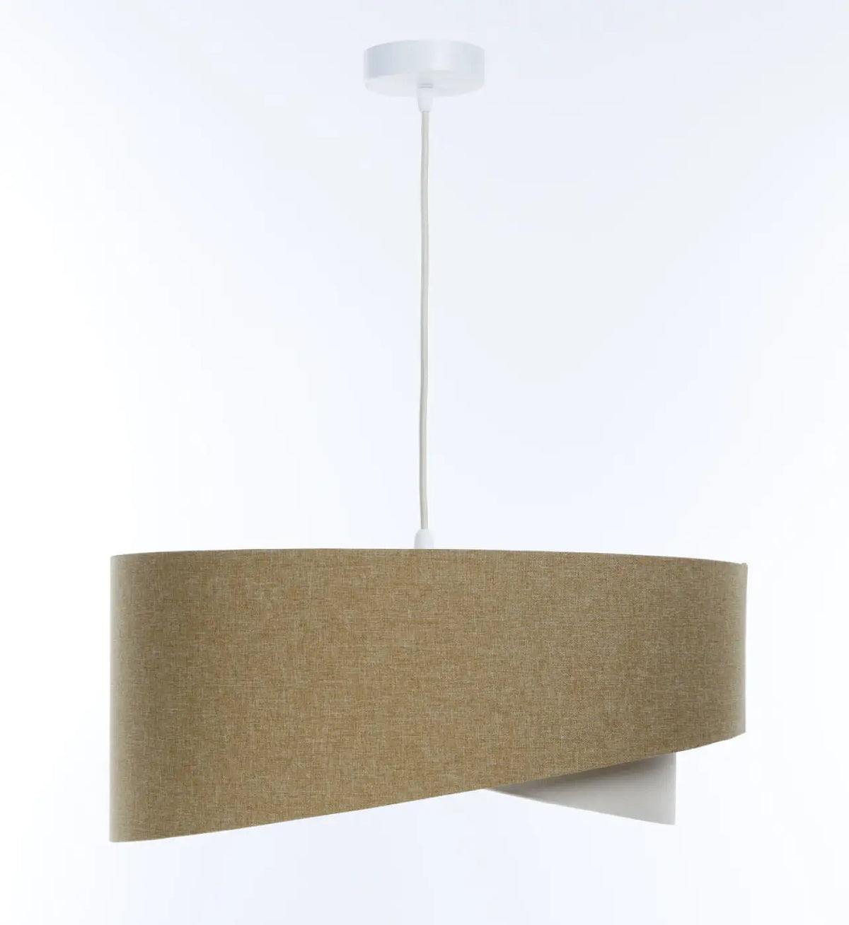 Suspension en tissu moutarde et crème, tailles S, M, L ou XL