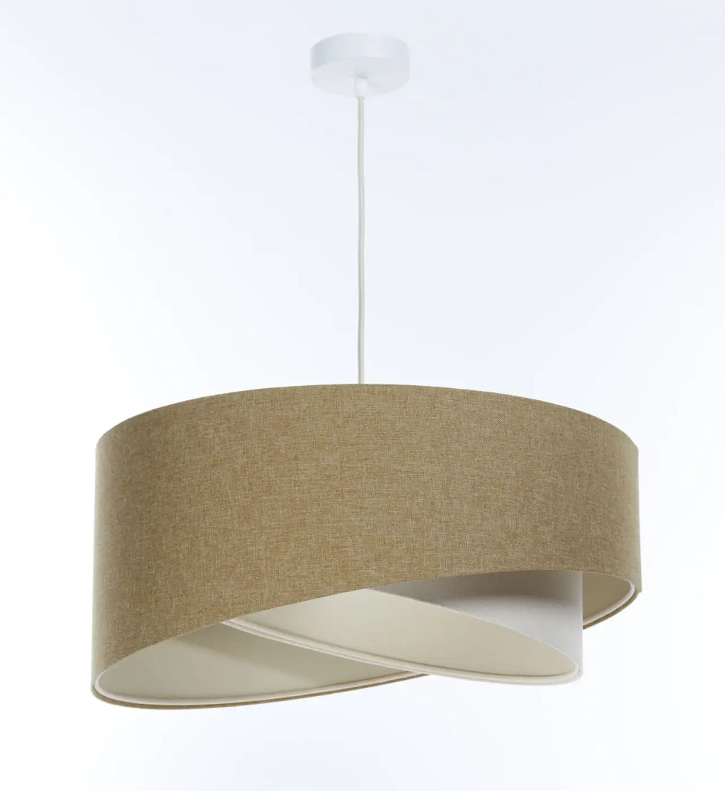 Suspension en tissu moutarde et crème, tailles S, M, L ou XL