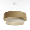 Suspension en tissu moutarde et crème, trois tailles S, M, L