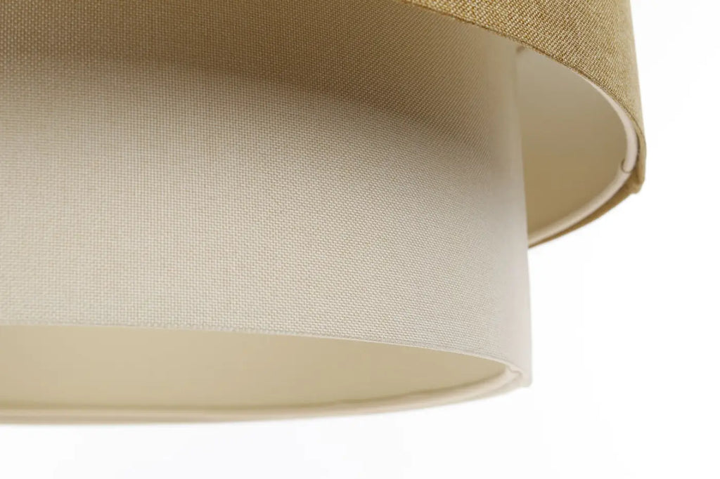 Suspension en tissu moutarde et crème, trois tailles S, M, L