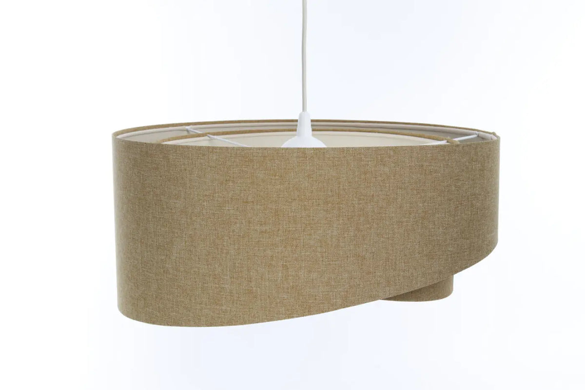 Suspension sculpturale en tissu moutarde et écru, tailles S à XL
