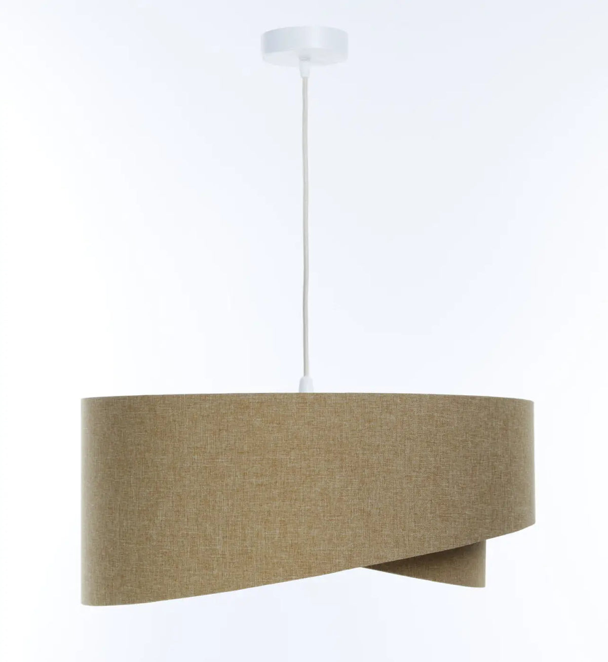 Suspension sculpturale en tissu moutarde et écru, tailles S à XL