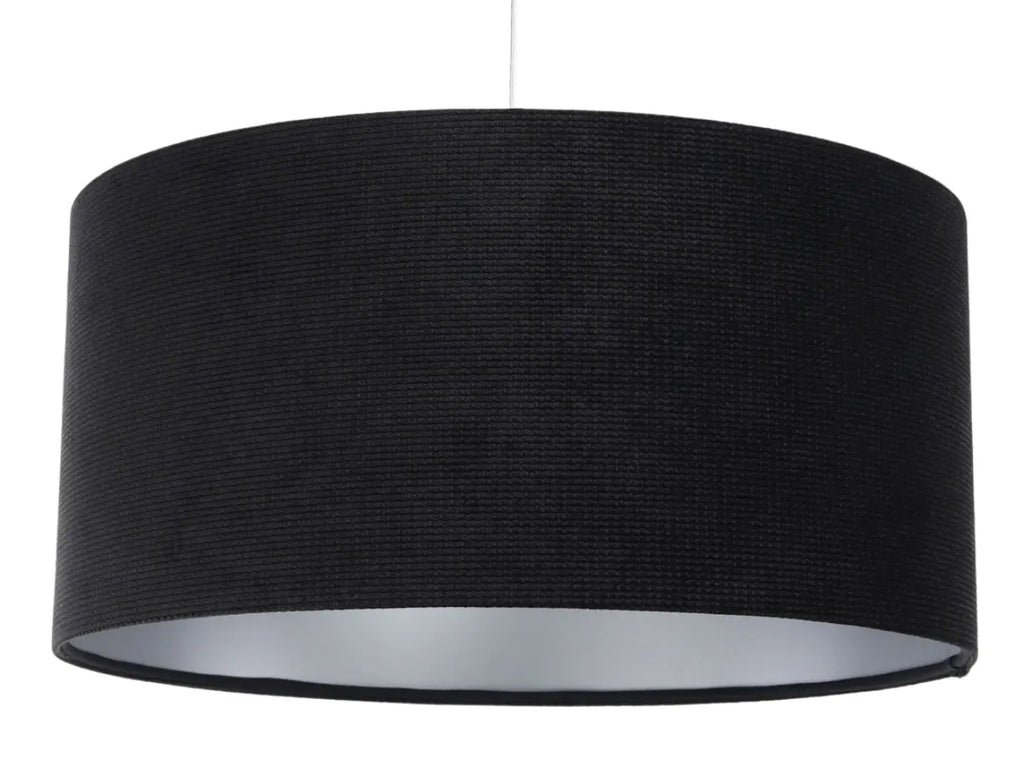 Suspension en tissu noir et argent, moderne, tailles S, M et L