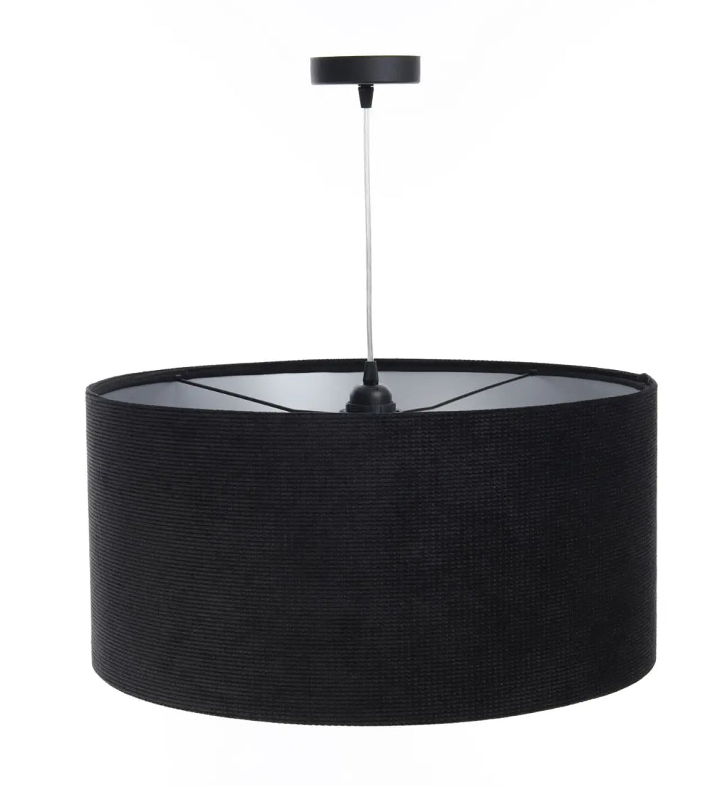 Suspension en tissu noir et argent, moderne, tailles S, M et L
