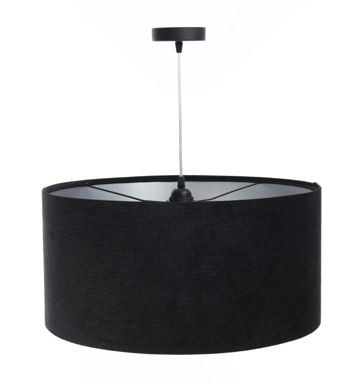 Suspension en tissu noir et argent, moderne, tailles S, M et L