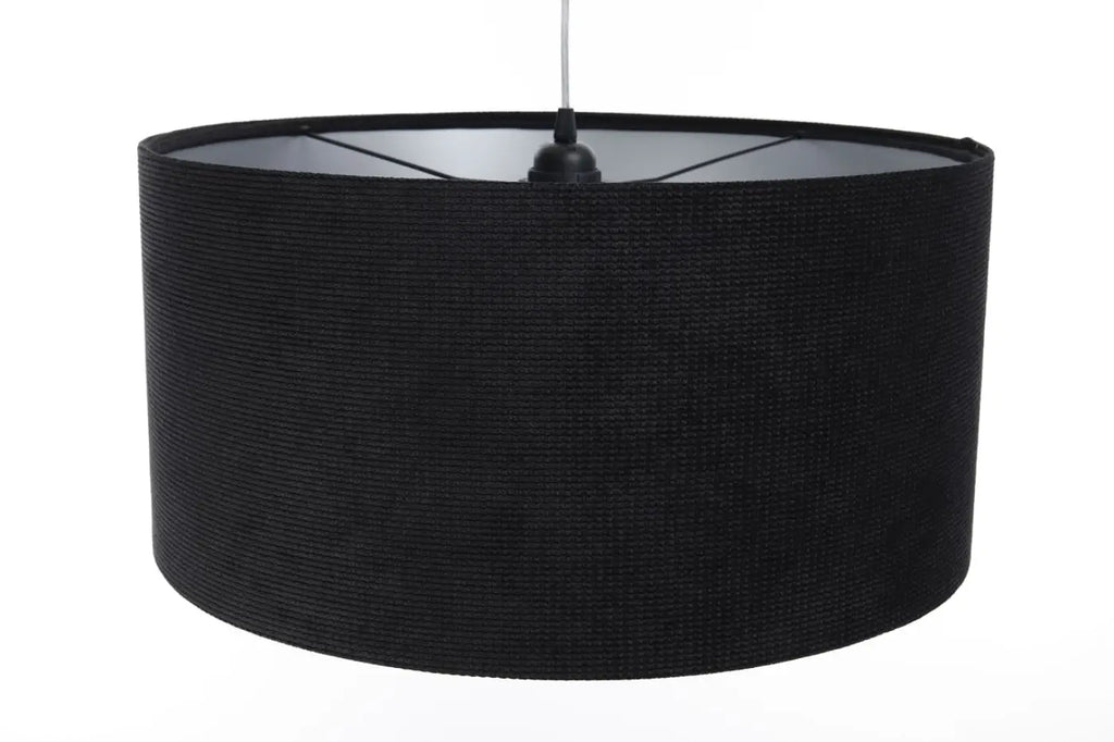 Suspension en tissu noir et argent, moderne, tailles S, M et L