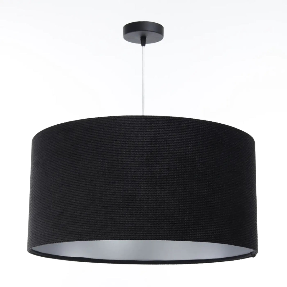 Suspension en tissu noir et argent, moderne, tailles S, M et L