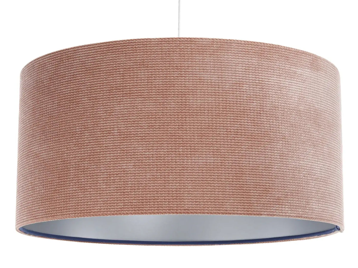 Suspension en tissu rose et argent, style moderne chic