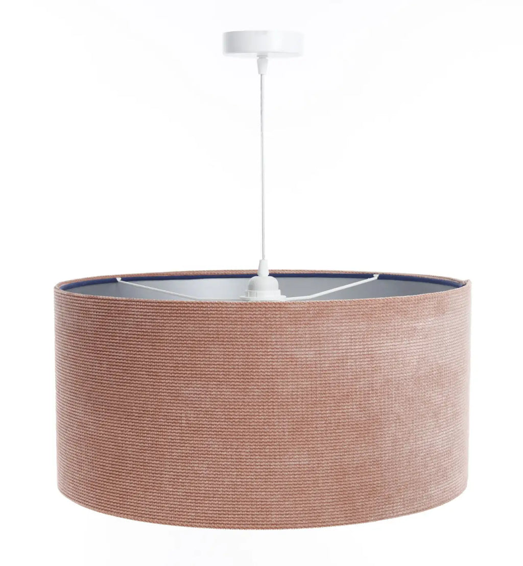 Suspension en tissu rose et argent, style moderne chic