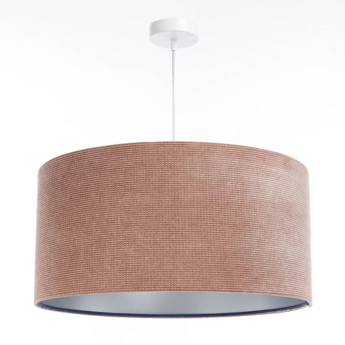 Suspension en tissu rose et argent, style moderne chic