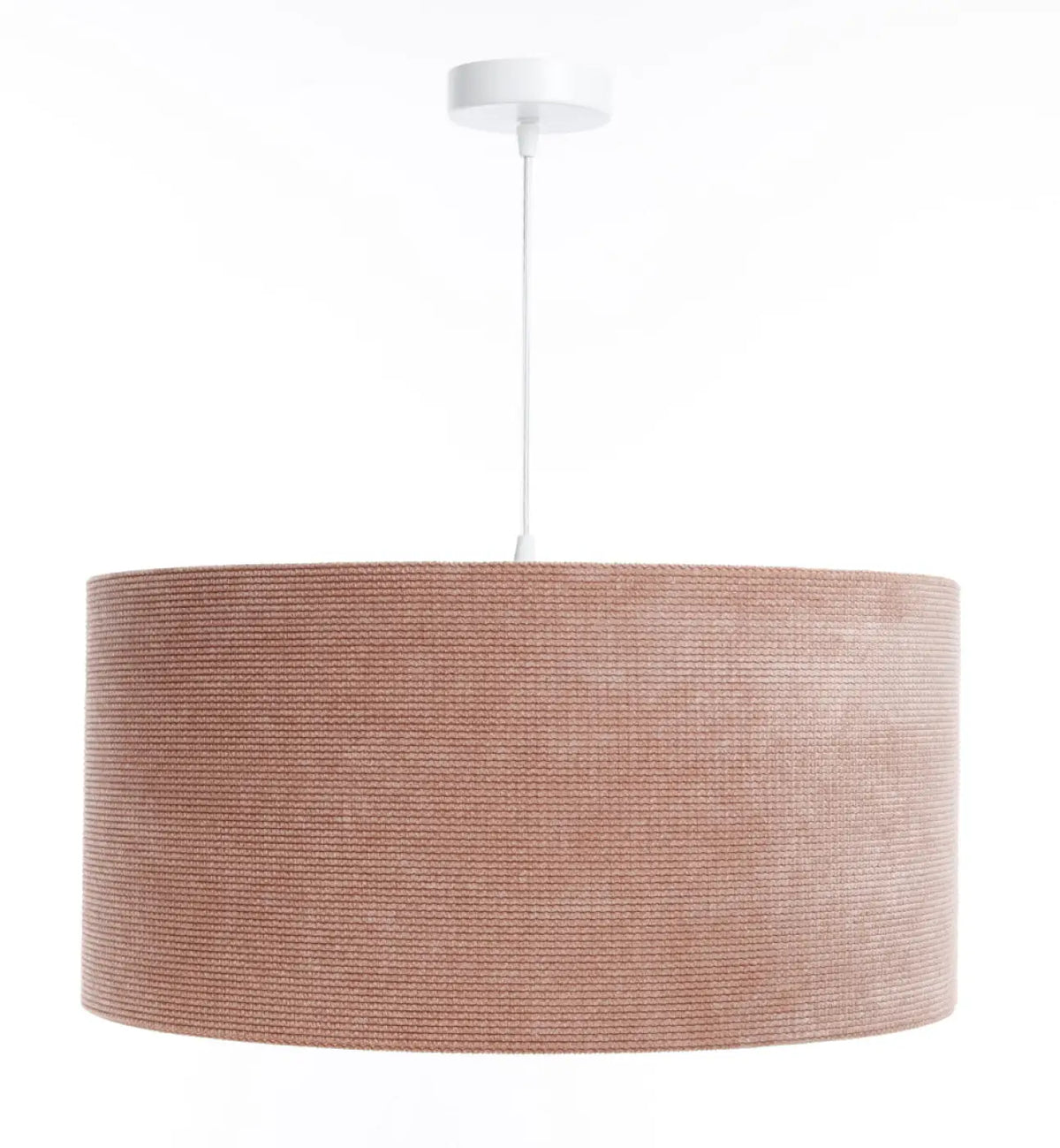 Suspension en tissu rose et argent, style moderne chic