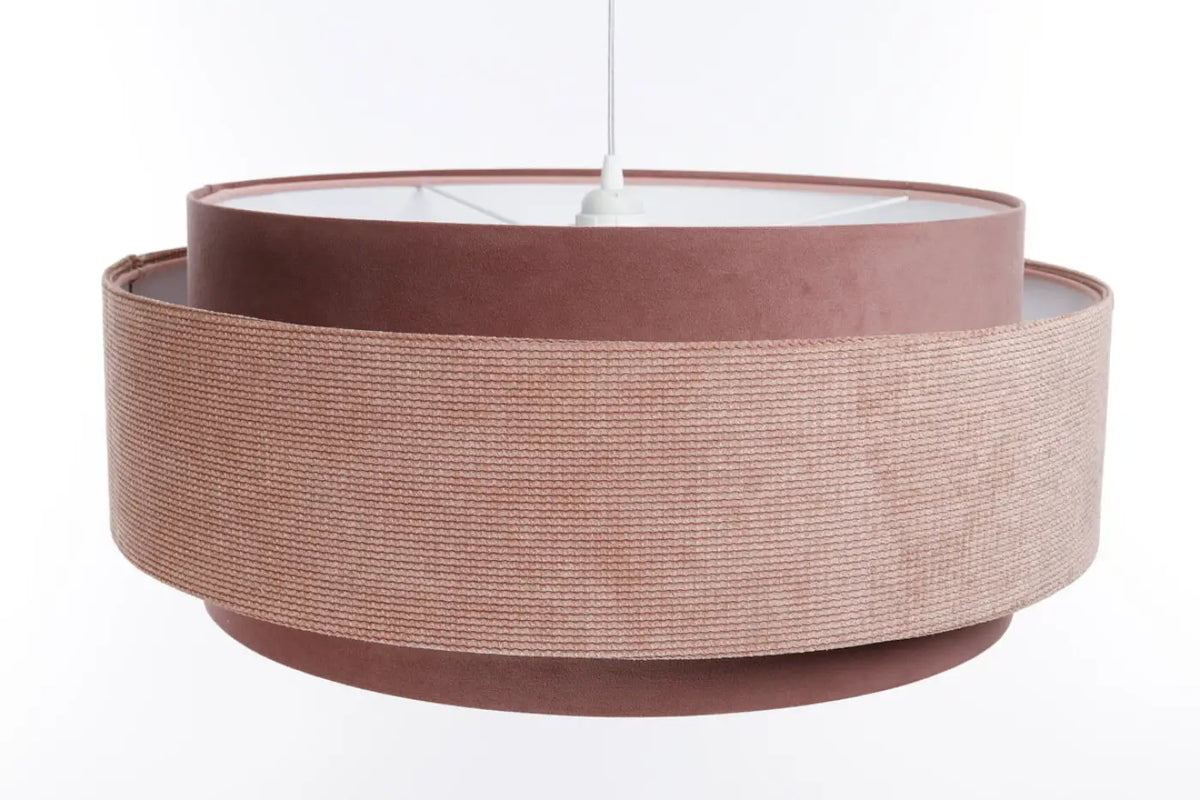 Suspension en tissu rose et blanc, finitions soignées