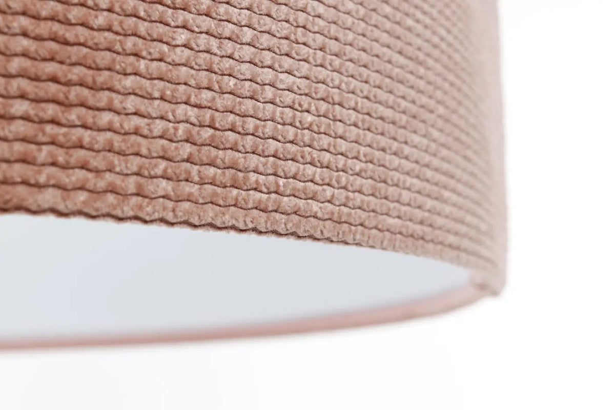 Suspension en tissu rose et blanc, style moderne et doux