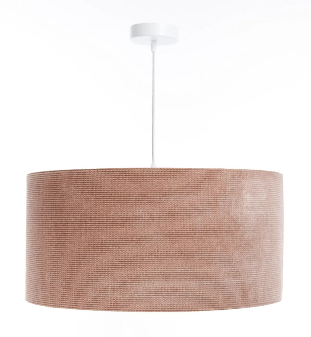 Suspension en tissu rose et blanc, style moderne et doux