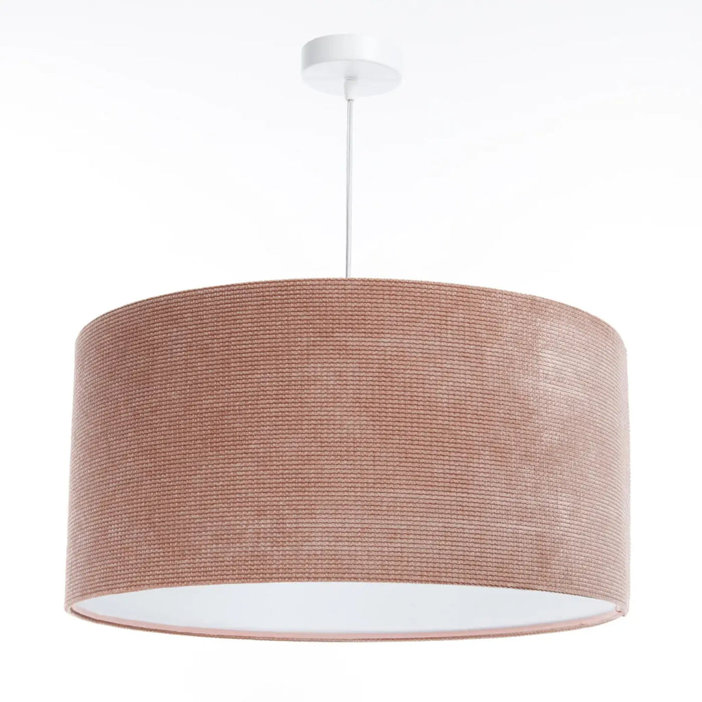 Suspension en tissu rose et blanc, style moderne et doux