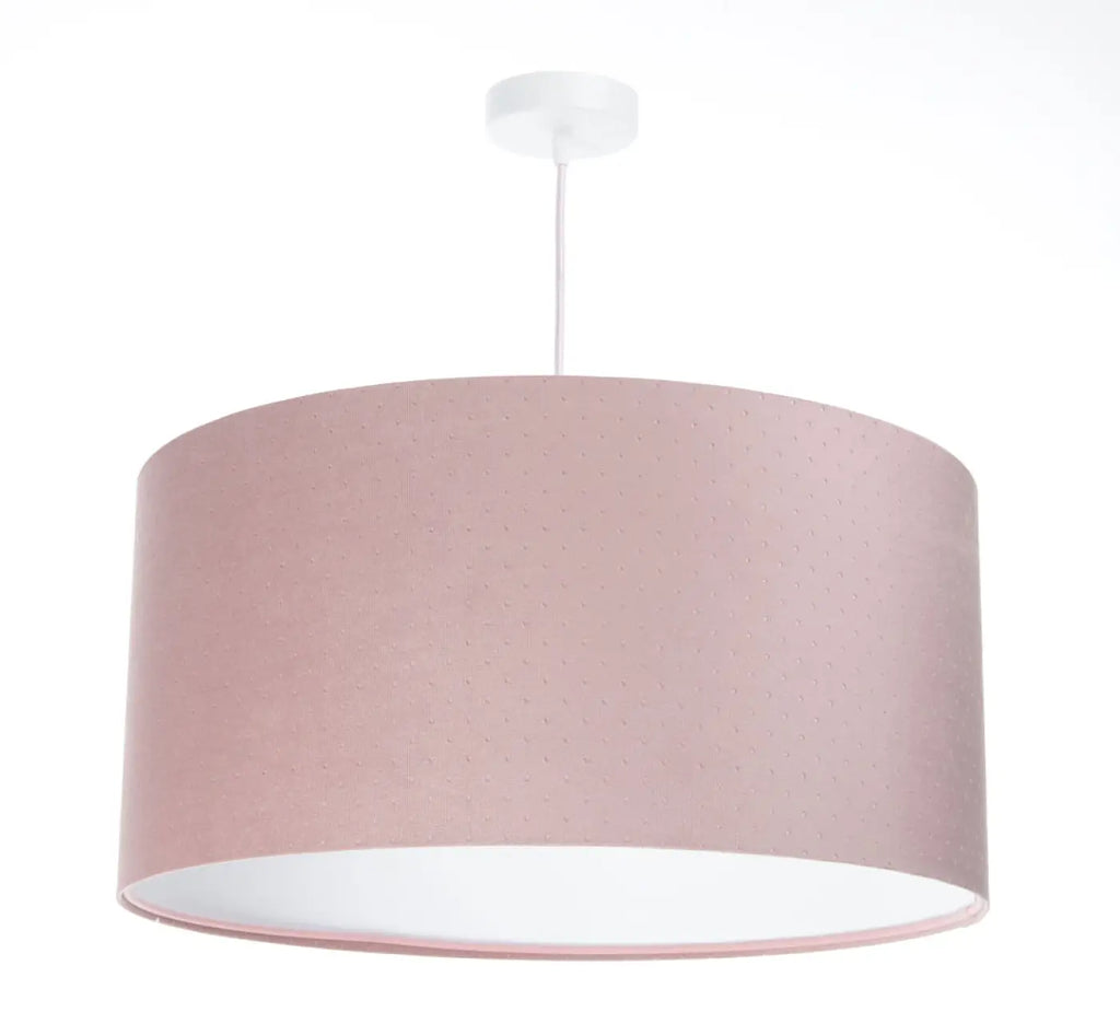 Suspension cylindre en tissu rose poudré, quatre tailles S à XL