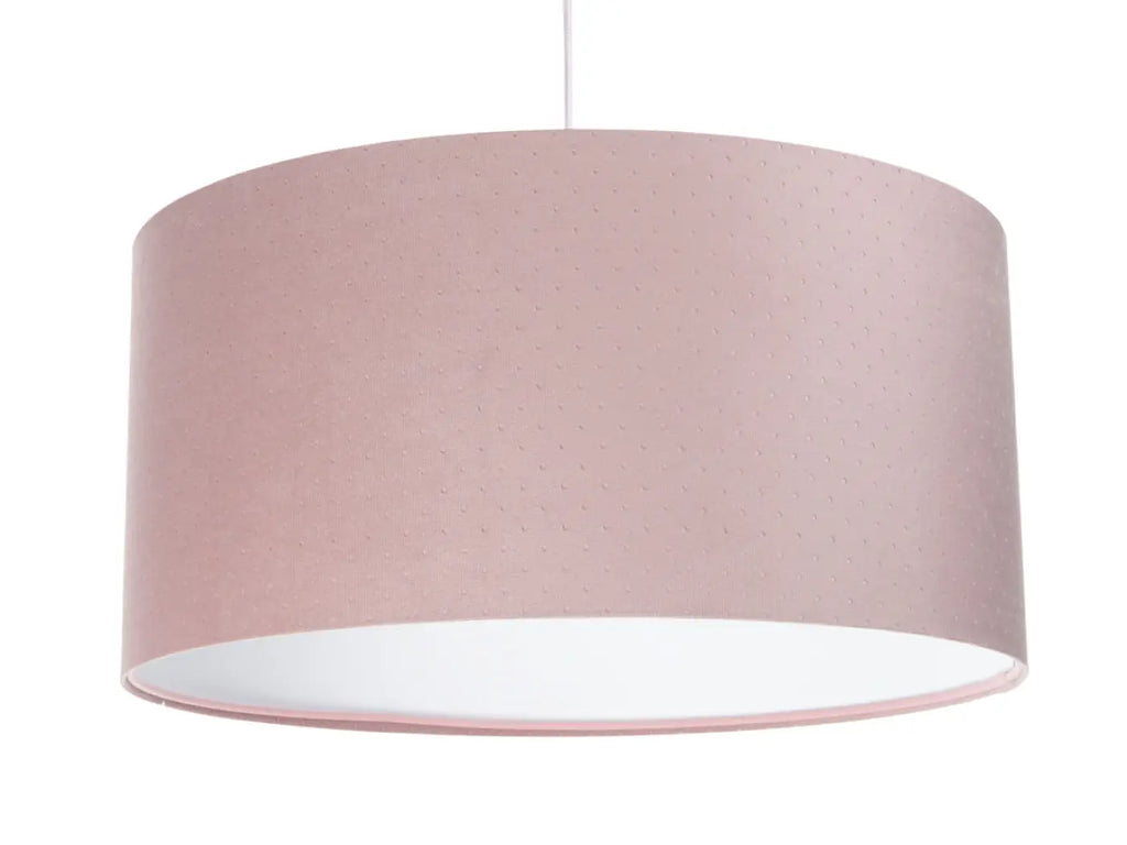 Suspension cylindre en tissu rose poudré, quatre tailles S à XL