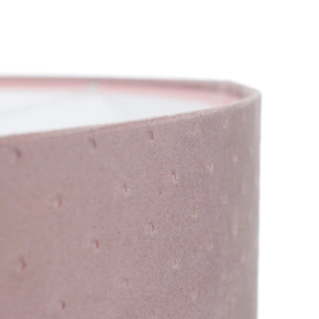 Suspension cylindre en tissu rose poudré, quatre tailles S à XL