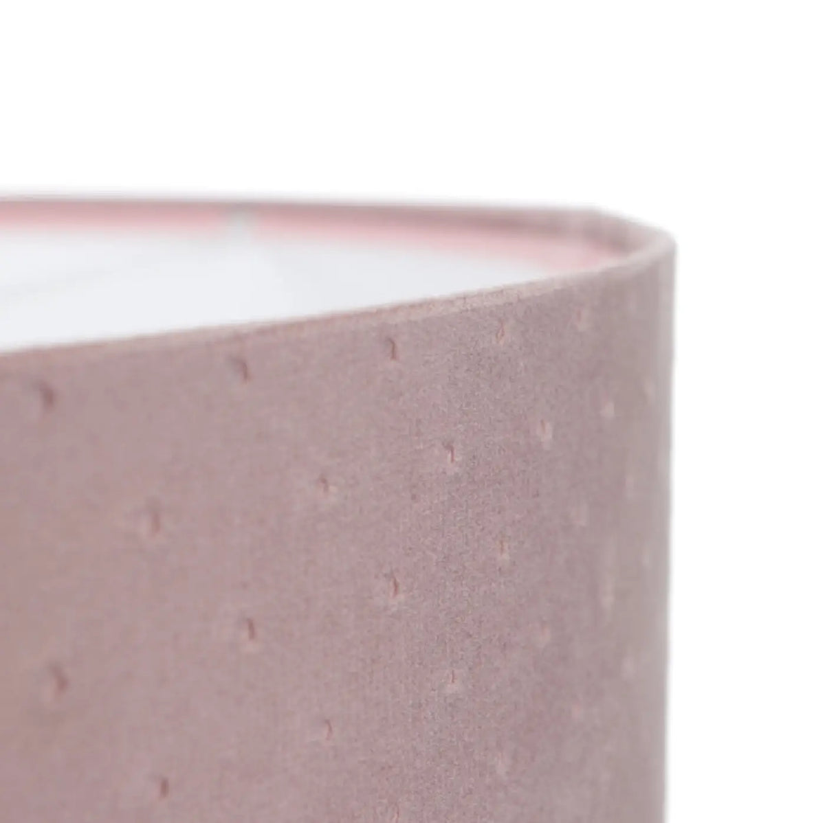 Suspension cylindre en tissu rose poudré, quatre tailles S à XL